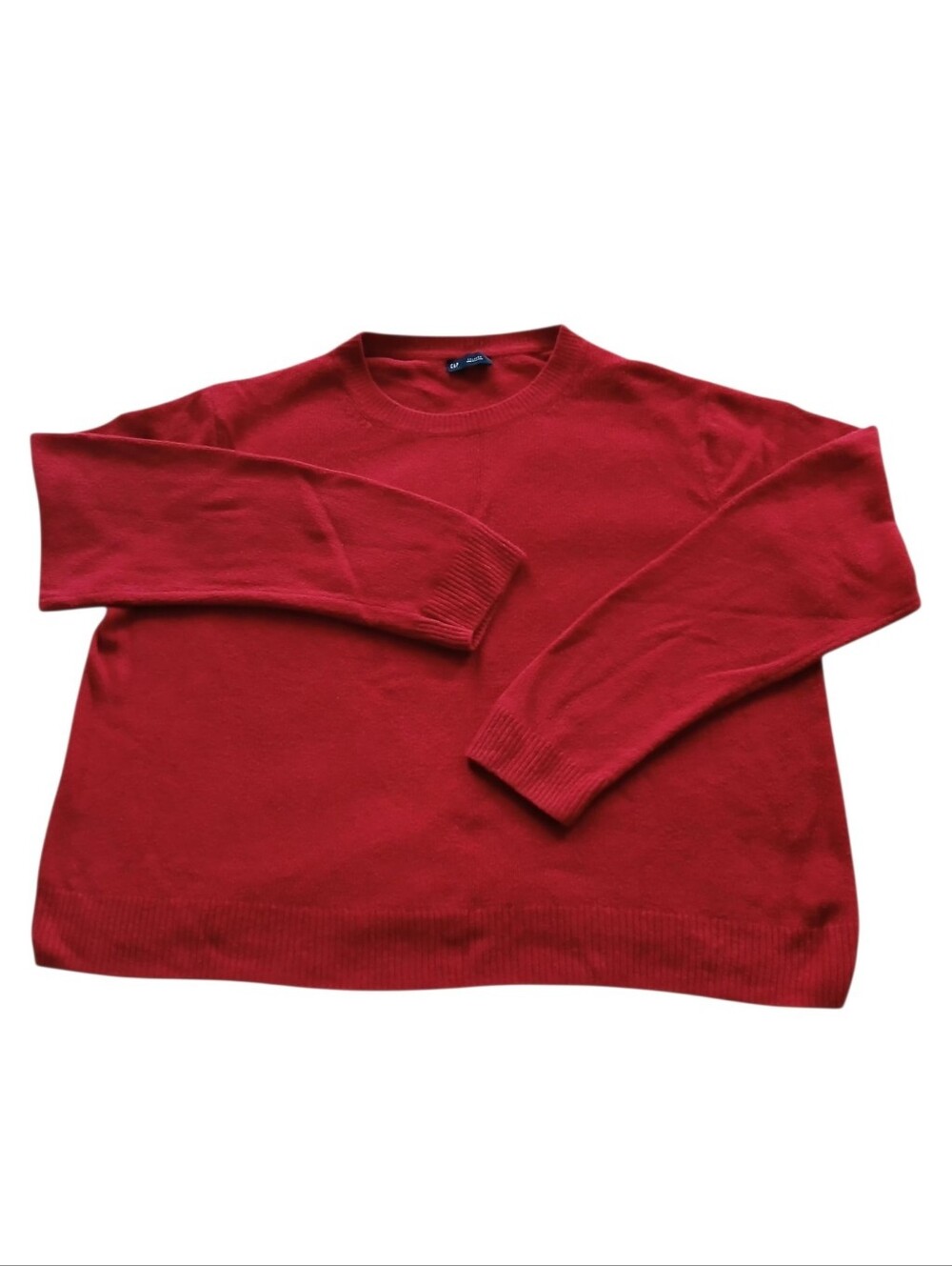 GAP Women's Red, Crew Neck Sweater, Size 2XL, Long Sleeve, Scoop Neck